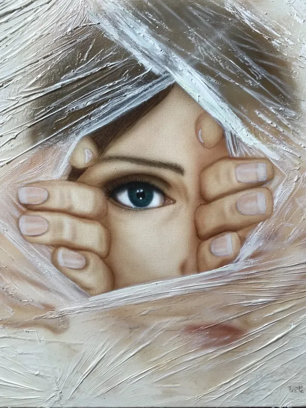 Piep, Acryl op canvas
