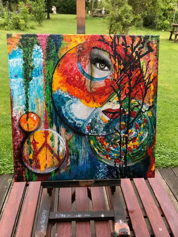 With my little eye, Acryl op canvas